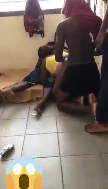 A horny girl fucked by a group of friends